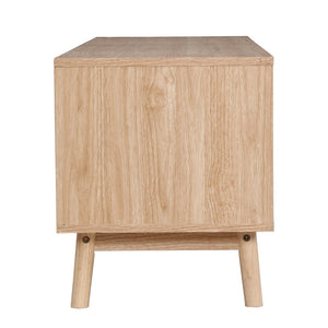 z Scandi Look TV Cabinet Entertainment Unit Stand Wooden Storage 140cm