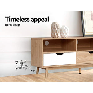 z Scandi Look TV Cabinet Entertainment Unit Stand Wooden Storage 140cm