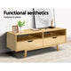 Scandinavian Look TV Cabinet Entertainment Unit Stand Wooden Storage 120cm