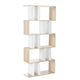 5 Tier Display Unit Book Storage Shelf Stand Bookshelf White Brown - Afterpay - Zip Pay - Dodosales -