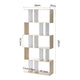 5 Tier Display Unit Book Storage Shelf Stand Bookshelf White Brown - Afterpay - Zip Pay - Dodosales -