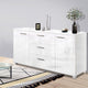 Front High Gloss Buffet Sideboard Storage Cabinet Cupboard Drawers Modern