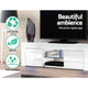 130cm High Gloss Front TV Stand Entertainment Unit Storage Cabinet Tempered Glass Shelf White - Afterpay - Zip Pay - Dodosales -