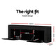 Black RGB LED TV Stand Cabinet Entertainment Unit Gloss Furniture 130cm