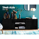 Black RGB LED TV Stand Cabinet Entertainment Unit Gloss Furniture 130cm