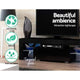 130cm High Gloss Front TV Stand Entertainment Unit RGB LED Storage Cabinet Tempered Glass Shelf Black - Afterpay - Zip Pay - Dodosales -