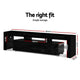 189 cm TV Stand Cabinet Entertainment Unit Front Gloss Furniture RGB LED Black