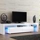 189cm High Gloss Front TV Stand Cabinet Entertainment Unit RGB LED Light Drawers White