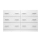 Bedroom Dresser Chest Of drawer 6 Drawers Lowboy Storage Furniture Cabinet White