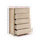 Chest Of drawer 5 Drawers Dresser Cabinet Tallboy Storage Bedroom Furniture