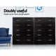 Chest Of drawer 6 Drawers Tallboy Storage Bedroom Furniture Walnut - Afterpay - Zip Pay - Dodosales -