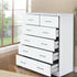 Chest Of drawer 6 Drawers Tallboy Storage Bedroom Furniture White