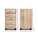 Office Filing Cabinet 5 Drawer Storage Home Study Cupboard Wood