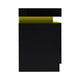 High Gloss Bedside Table Drawers RGB LED Nightstand Black
