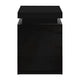 High Gloss Bedside Table Drawers RGB LED Nightstand 3 Drawers Black