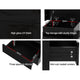 High Gloss Bedside Table Drawers RGB LED Nightstand 3 Drawers Black