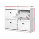 Shoe Cabinet Shoes Storage Rack Organiser White Shelf Drawer Cupboard 24 Pairs