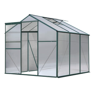 Polycarbonate Aluminium Greenhouse Poly Green Hot Shade House Garden Shed 1.9x1.9M