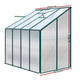 Polycarbonate Aluminium Greenhouse Poly Green Hot Shade House Garden Shed 2.52x1.27M