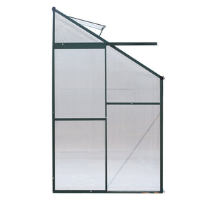 Polycarbonate Aluminium Greenhouse Poly Green Hot Shade House Garden Shed 2.52x1.27M