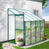 Polycarbonate Aluminium Greenhouse Poly Green Hot Shade House Garden Shed 2.52x1.27M