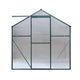 Polycarbonate Aluminium Greenhouse Poly Green Hot Shade House Garden Shed 2.52x1.9M