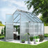 Aluminium Greenhouse Polycarbonate Green House Garden Shed Nursery House 2.4x1.9M