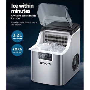 3.2L Commercial Ice Maker Machine Portable Ice Cube Tray Countertop