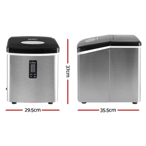 3.2L Portable Ice Cube Maker Machine Benchtop Counter Silver