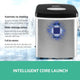 3.2L Portable Ice Cube Maker Machine Benchtop Counter Silver