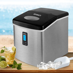 3.2L Portable Ice Cube Maker Machine Benchtop Counter Silver