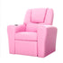Keezi Kids Recliner Chair Pink PU Leather Sofa Lounge Couch Children Armchair