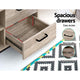TV Cabinet Entertainment Unit Stand Industrial Wooden Metal Frame 132cm Oak Colour - Afterpay - Zip Pay - Dodosales -
