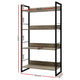 Book Shelf Display Unit Shelves Wood Metal Stand Hollow Storage