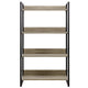 Book Shelf Display Unit Shelves Wood Metal Stand Hollow Storage