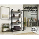 Book Shelf Display Unit Shelves Wood Metal Stand Hollow Storage