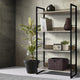 Book Shelf Display Unit Shelves Wood Metal Stand Hollow Storage