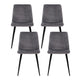4x Dining Chairs Soft Velvet Set Of Chair Modern Seat Cafe Home- Grey