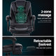 Electric Massage Office Chair Recliner Computer Gaming Seat Footrest Black