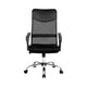 Black High Back Office Chair PU Leather Mesh Office Student Seat