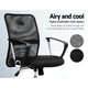 Office Chair Gaming Seat Computer Mesh Chairs Executive Mid Back Black