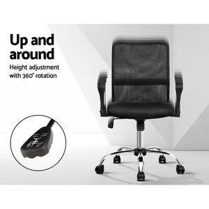 Office Chair Gaming Seat Computer Mesh Chairs Executive Mid Back Black