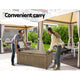 Outdoor Storage Box Garden Bench Patio Wooden Chest Slat Design Brown - Afterpay - Zip Pay - Dodosales -