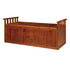 128cm Outdoor Storage Box Garden Bench Patio Wooden Chest Slat Design