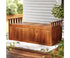 128cm Outdoor Storage Box Garden Bench Patio Wooden Chest Slat Design