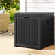 195L Outdoor Storage Box Lockable Weatherproof Garden Deck Toy Shed Black