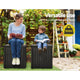 195L Outdoor Storage Box Lockable Weatherproof Garden Deck Toy Shed Black