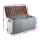 290L Outdoor Storage Box Bench Seat Toy Tool Shed Chest Rust Free - Brown - Afterpay - Zip Pay - Dodosales -