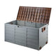 290L Outdoor Storage Box Bench Seat Toy Tool Shed Chest Rust Free - Brown - Afterpay - Zip Pay - Dodosales -