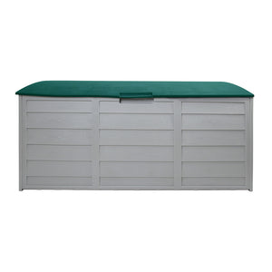 290L Outdoor Storage Box Bench Seat Toy Tool Shed Chest Rust Free - Green - Afterpay - Zip Pay - Dodosales -